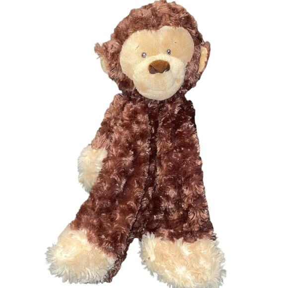 Baby Ganz Lovey Plush Flat A Pat Monkey Security Blanket Stuffed Animal 17” - Picture 12 of 13